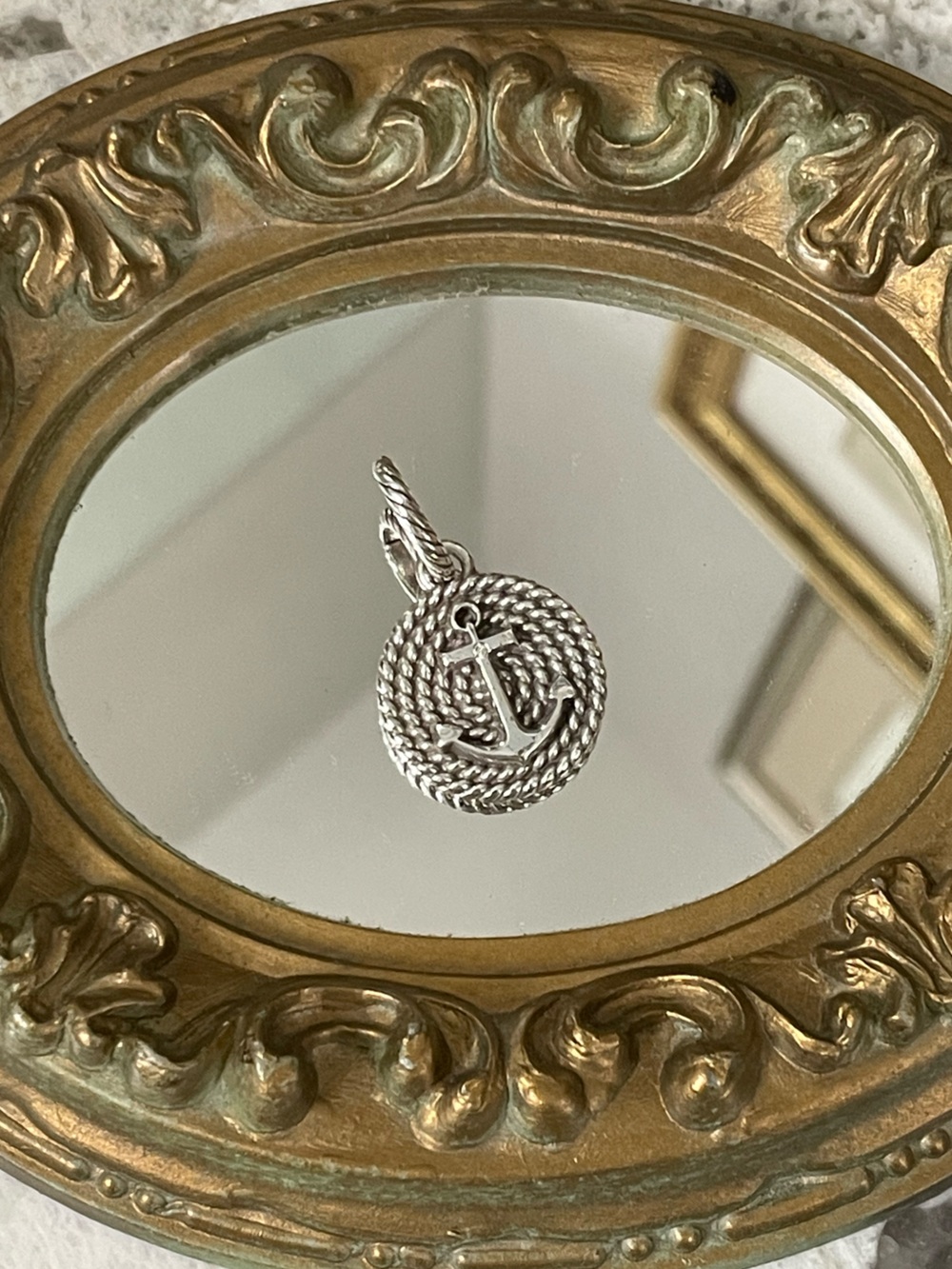 Brighton Love Anchors the Soul Nautical Rope Charm Pendant Silver Tone - Picture 3 of 4
